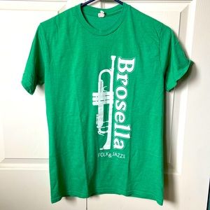 Brosella Folk & Jazz festival 2015 Belgium trumpet t-shirt